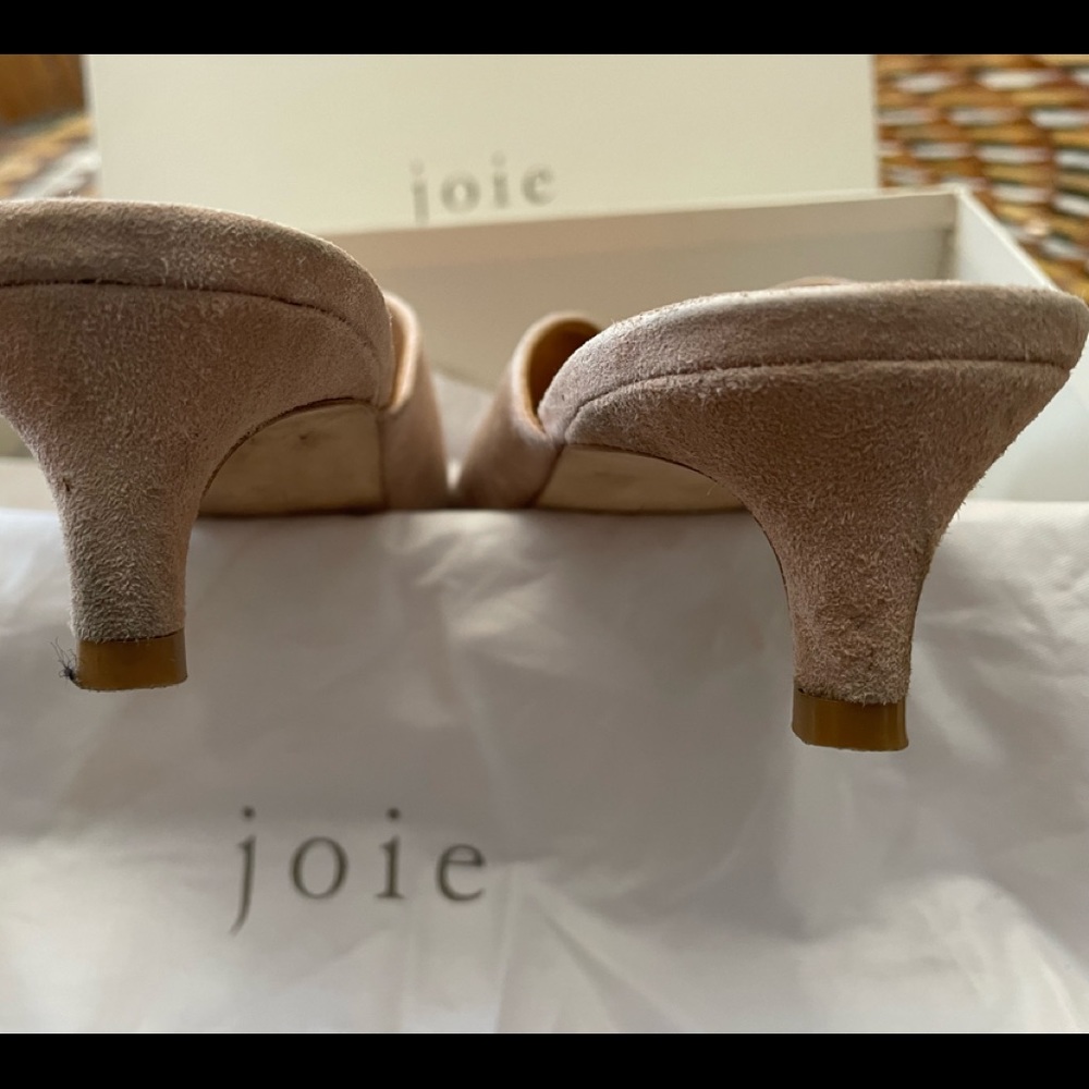 NOT your mothers mules 😜 JOIE pink suede V mules so pretty 🤗🌸 - Picture 3 of 5